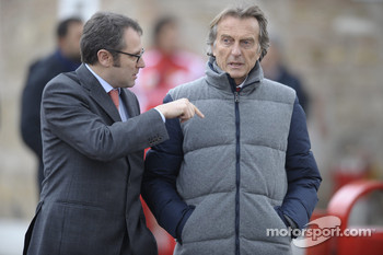 Stefano Domenicali Ferrari General Director and Luca di Montezemolo, Scuderia Ferrari, FIAT Chairman and President of Ferrari