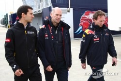 Remi Taffin, race engineer Renault F1 Team with Adrian Newey, Red Bull Racing, Technical Operations Director with Christian Horner, Red Bull Racing, Sporting Director