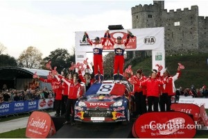 Sébastien Loeb and Daniel Elena, Citroën DS3 WRC, Citroën Total World Rally Team celebrate 8 WRC championships