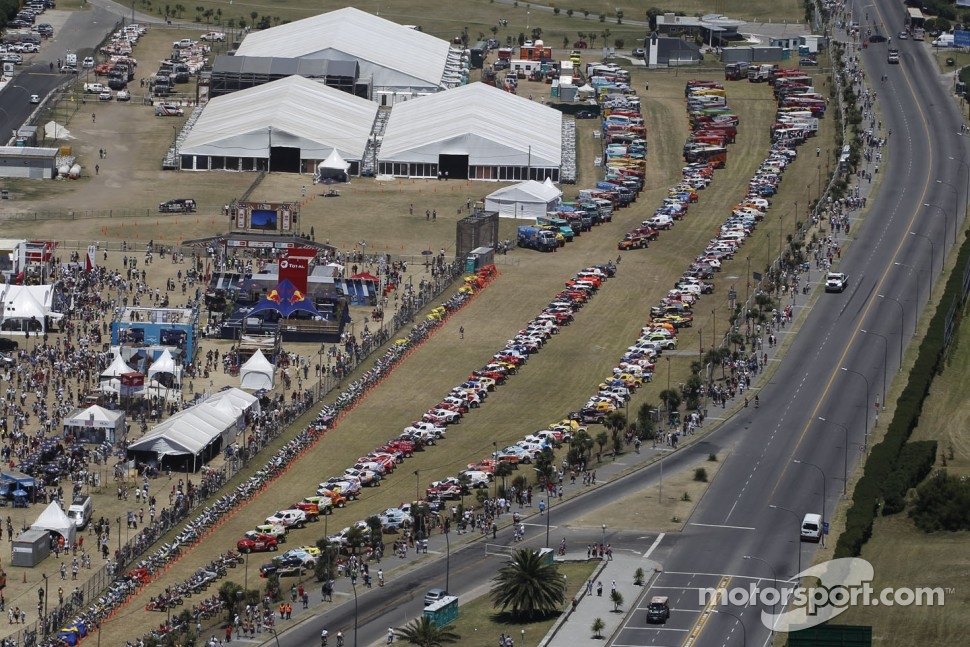 Overview of the harbor and staging area