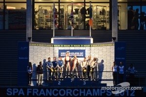 LMP2 podium: winners Simon Dolan, Sam Hancock, second place John Martin, Robbie Kerr, Tor Graves, third place Warren Hughes, Jody Firth, Brendon Hartley