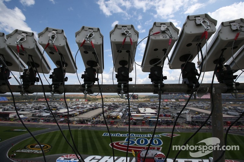 Cameras and sensors used to monitor pit road at NASCAR pit road technology