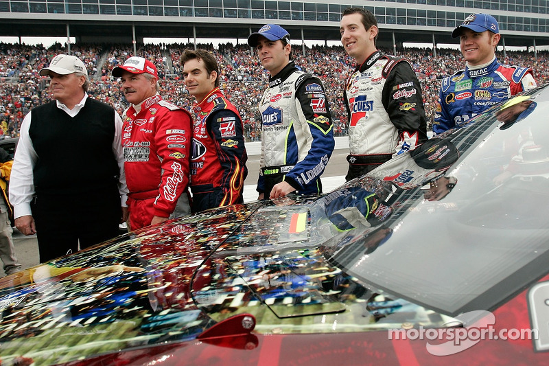 Rick Hendrick and Hendrick Motorsports teammates Terry Labonte, Jeff