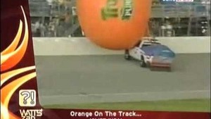 Giant Inflatable Orange Takes Flight at Chicagoland Giant Inflatable Orange Takes Flight at Chicagoland