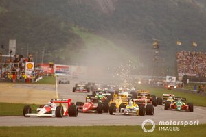 Alain Prost, McLaren MP4/4 Honda, Nigel Mansell, Williams FW12 Judd, Gerhard Berger, Ferrari F187/88C