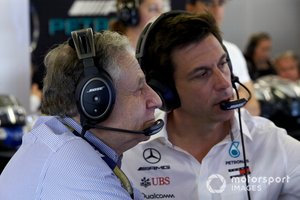 Jean Todt, President FIA, en Toto Wolff Mercedes AMG