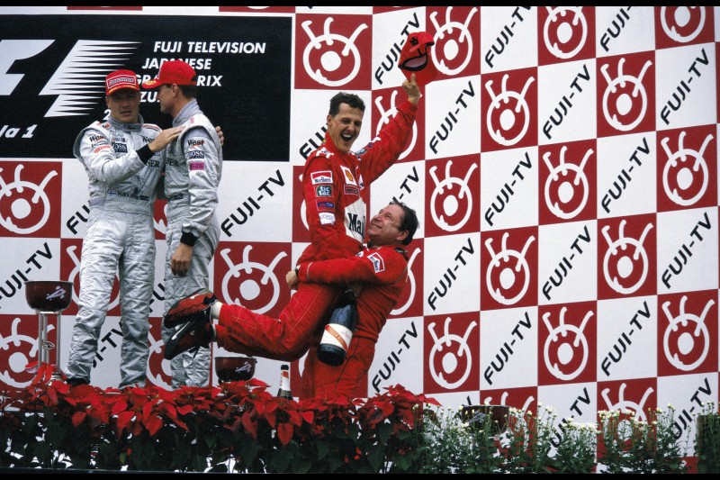 Jean Todt Michael Schumacher David Coulthard Ferrari Scuderia Ferrari F1McLaren McLaren F1 Team F1Red Bull Aston Martin Red Bull Racing F1 ~Jean Todt, Michael Schumacher und David Coulthard ~