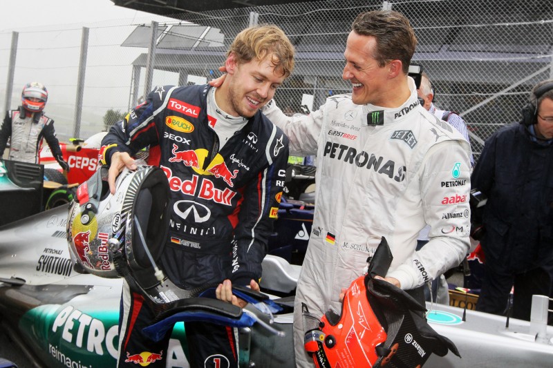 Sebastian Vettel Michael Schumacher Red Bull Red Bull F1 ~Sebastian Vettel (Ferrari) und Michael Schumacher ~