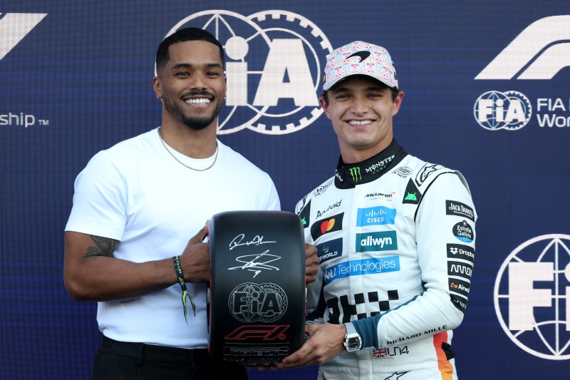 Lando Norris McLaren McLaren F1 ~Rome Flynn mit Lando Norris (McLaren) ~ 