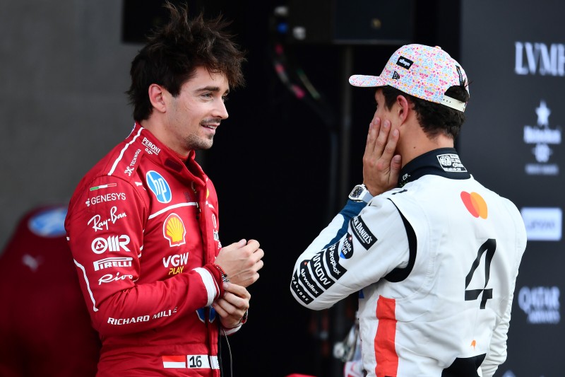Lando Norris Charles Leclerc Ferrari Ferrari F1McLaren McLaren F1 ~Lando Norris (McLaren) und Charles Leclerc (Ferrari) ~ 