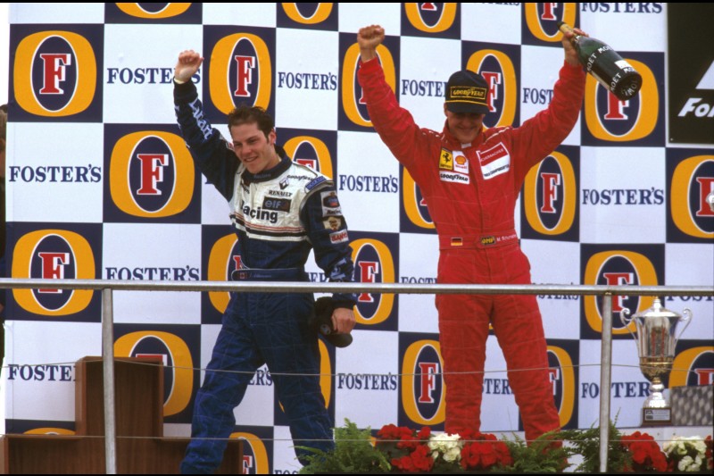 Jacques Villeneuve Michael Schumacher Ferrari Scuderia Ferrari F1Williams Williams Martini Racing F1 ~Jacques Villeneuve und Michael Schumacher ~