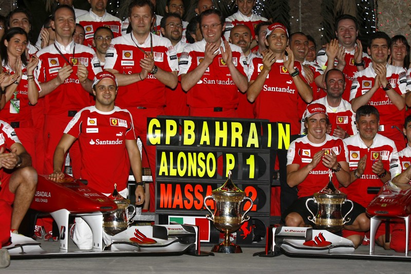 Felipe Massa Stefano Domenicali Fernando Alonso Ferrari Scuderia Ferrari F1 ~Felipe Massa (Williams), Stefano Domenicali und Fernando Alonso (McLaren) ~