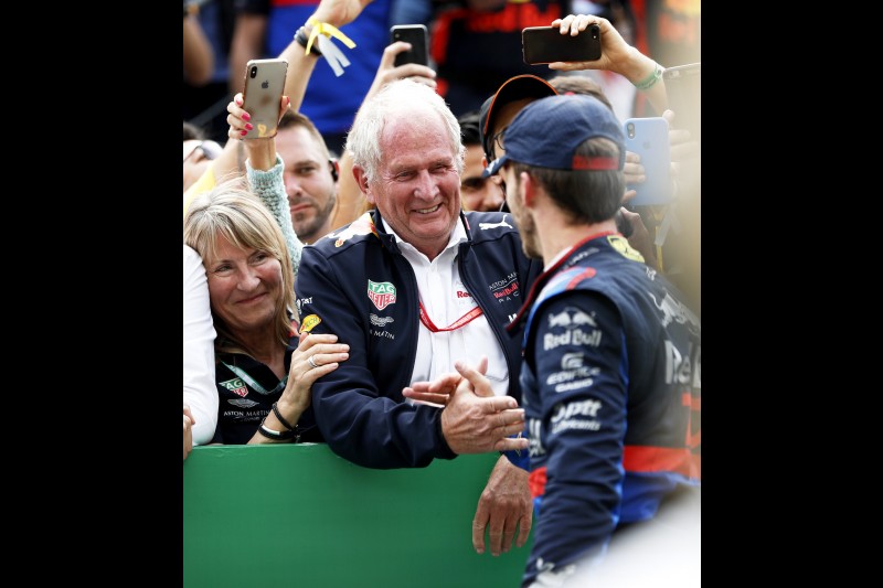 Helmut Marko Pierre Gasly Red Bull Aston Martin Red Bull Racing F1Toro Rosso Red Bull Toro Rosso Honda F1 ~Helmut Marko und Pierre Gasly (Toro Rosso) ~