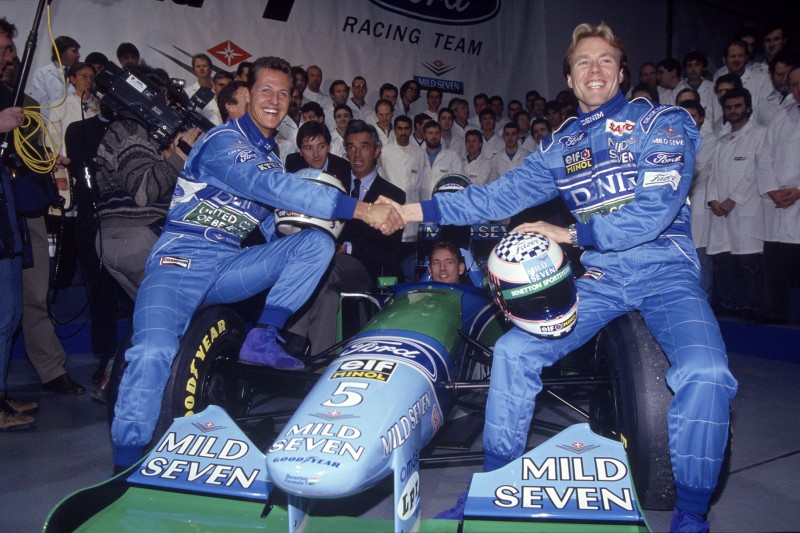 Michael Schumacher Flavio Briatore Jos Verstappen ~Michael Schumacher, Flavio Briatore und Jos Verstappen ~