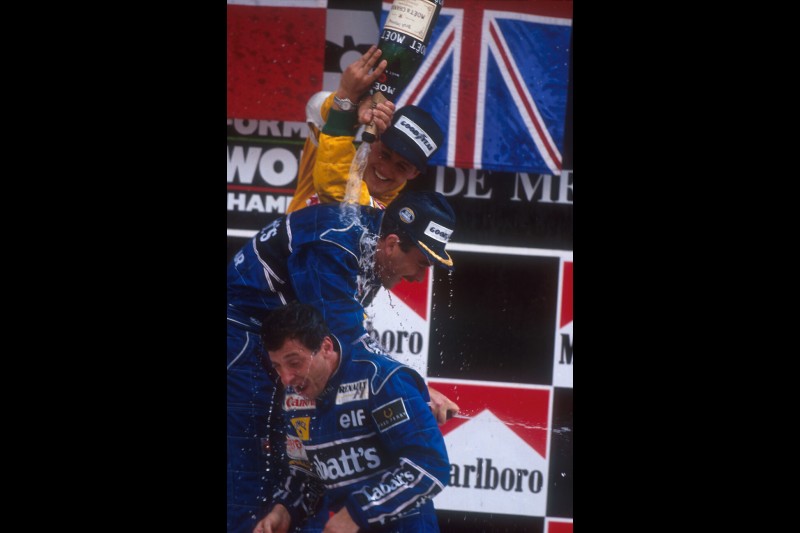 Nigel Mansell Riccardo Patrese Michael Schumacher Williams Williams Martini Racing F1 ~Nigel Mansell, Riccardo Patrese und Michael Schumacher ~