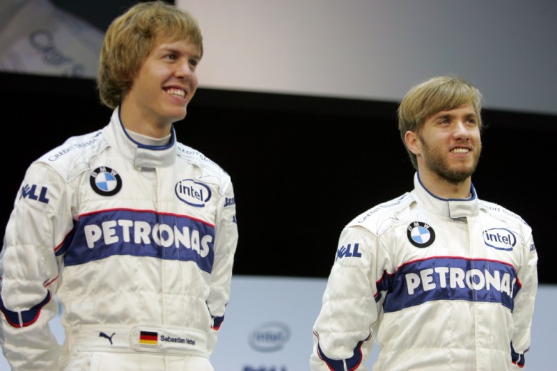 Sebastian Vettel Nick Heidfeld Alfa Romeo Alfa Romeo Racing Orlen F1 ~Sebastian Vettel (Ferrari) und Nick Heidfeld ~ 