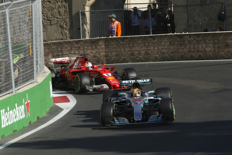 Lewis Hamilton Sebastian Vettel Ferrari Ferrari F1Mercedes Mercedes F1 ~Lewis Hamilton (Mercedes) und Sebastian Vettel (Ferrari) ~