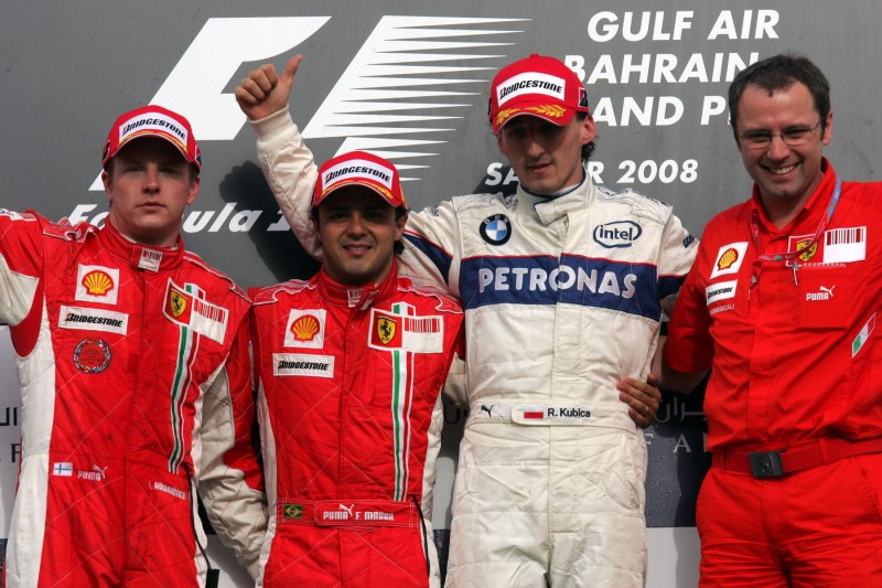 Kimi Räikkönen Felipe Massa Robert Kubica Stefano Domenicali Ferrari Scuderia Ferrari Mission Winnow F1Alfa Romeo Alfa Romeo Racing F1 ~Kimi Räikkönen (Alfa Romeo), Felipe Massa, Robert Kubica (Williams) und Stefano Domenicali ~