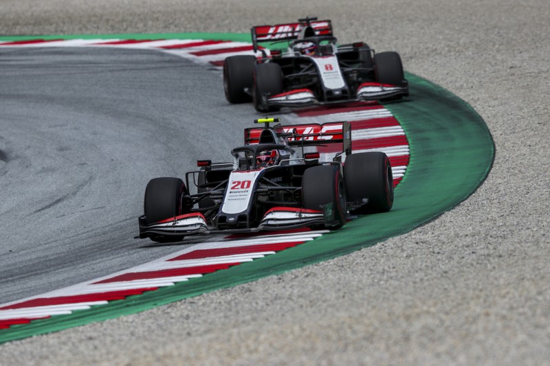 Kevin Magnussen Romain Grosjean Haas Haas F1 ~Kevin Magnussen (Haas) und Romain Grosjean (Haas) ~