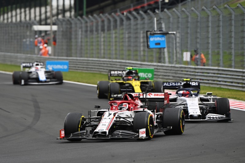 Kimi Räikkönen Pierre Gasly Esteban Ocon AlphaTauri AlphaTauri F1Renault Renault F1 ~Kimi Räikkönen (Alfa Romeo), Pierre Gasly (AlphaTauri) und Esteban Ocon (Renault) ~