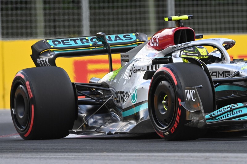 Lewis Hamilton (Mercedes W13) im Training zum Formel-1-Rennen in Kanada 2022