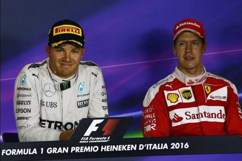 Deutschlands zwei letzte F1-Weltmeister: Nico Rosberg und Sebastian Vettel