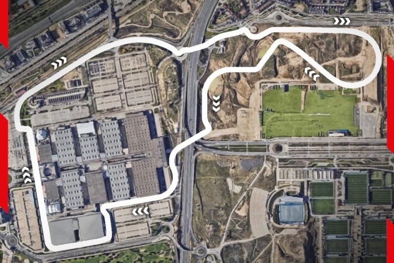 Layout der neuen Formel-1-Strecke in Madrid