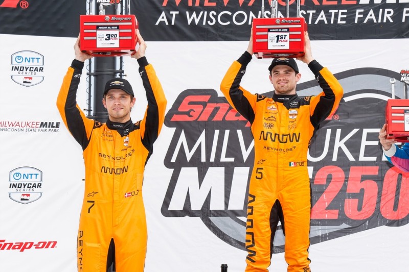 Auf der Milwaukee Mile platzte der Knoten: Sieg für O'Ward, erstes Oval-Podium für Lundgaard
