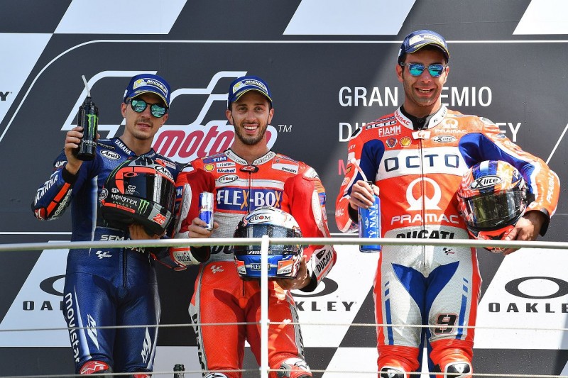 Maverick Vinales, Andrea Dovizioso, Danilo Petrucci