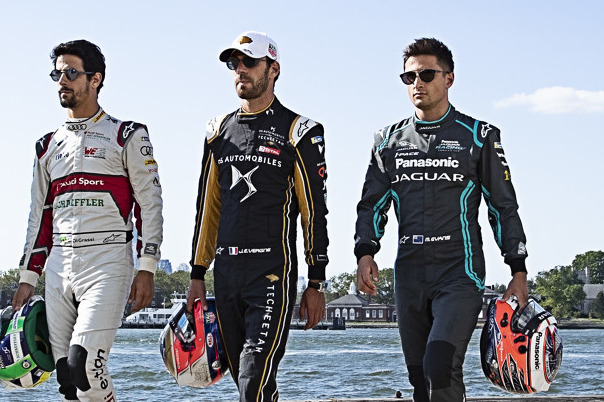 Jean-Eric Vergne, Lucas di Grassi, Mitch Evans