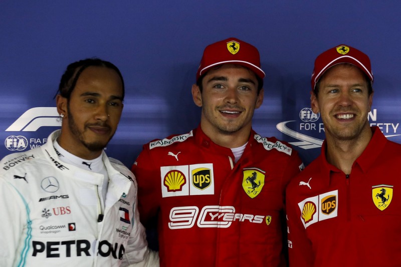 Lewis Hamilton, Charles Leclerc, Sebastian Vettel