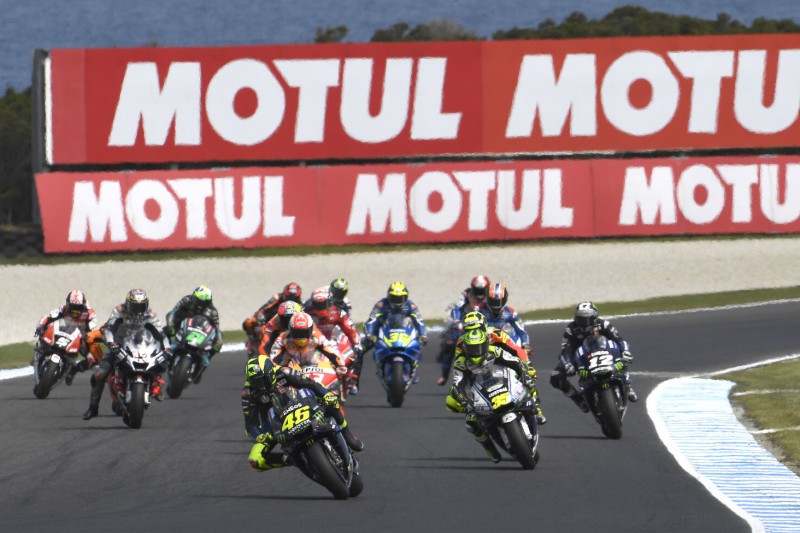 Renn-Action beim GP Australien 2019: Valentino Rossi führt