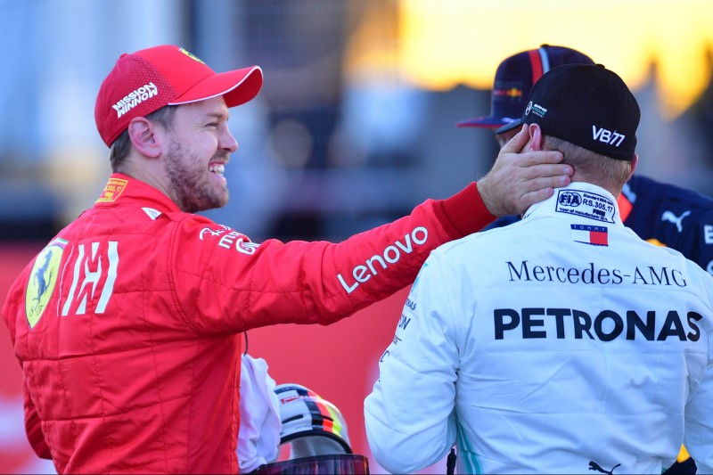 Sebastian Vettel, Max Verstappen, Valtteri Bottas