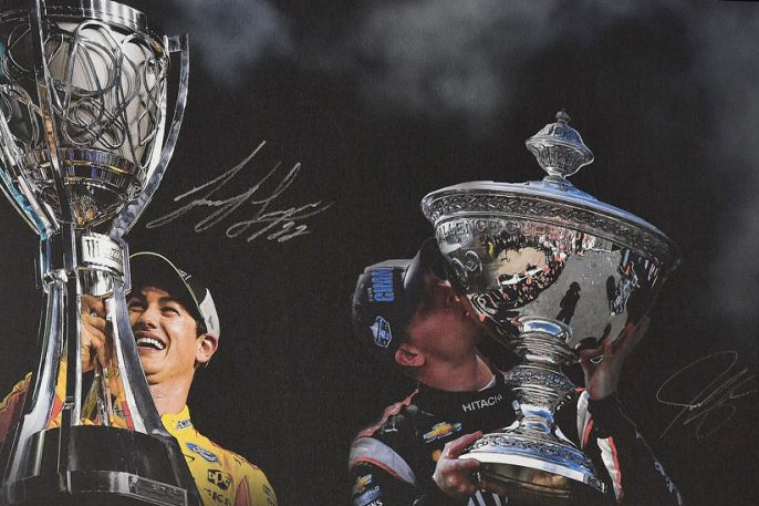 Poster: NASCAR-Champion Joey Logano und IndyCar-Champion Josef Newgarden