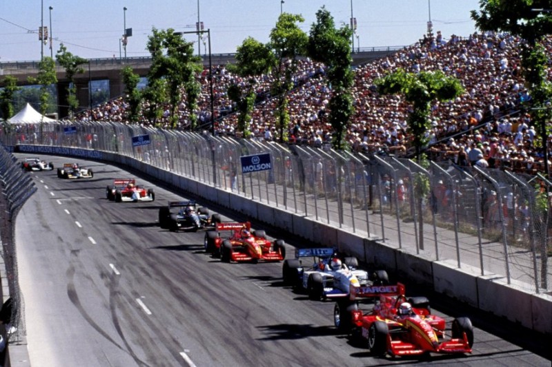 CART in Vancouver 1997: Alex Zanardi, Bobby Rahal, Jimmy Vasser, Michael Andretti, Mauricio Gugelmin, Bryan Herta, Gil de Ferran