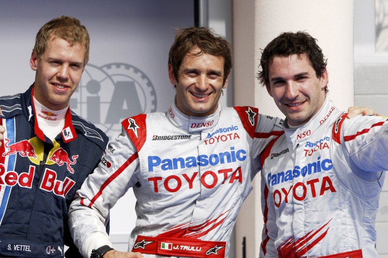 Sebastian Vettel, Jarno Trulli, Timo Glock