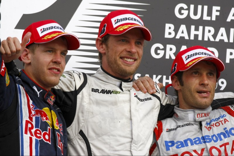 Sebastian Vettel, Jenson Button, Jarno Trulli