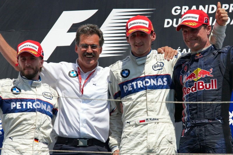 Nick Heidfeld, Mario Theissen, Robert Kubica, David Coulthard