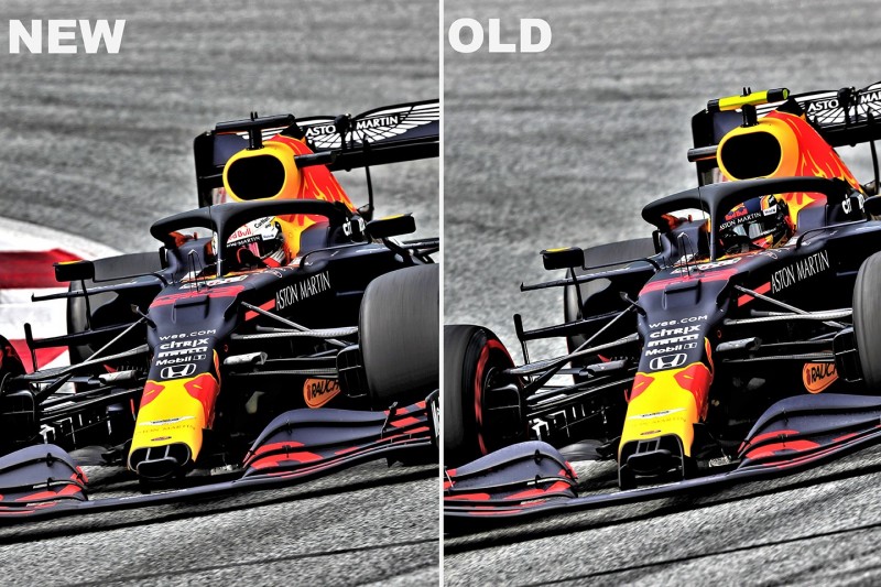 Vergleich: Nase am Red Bull RB16