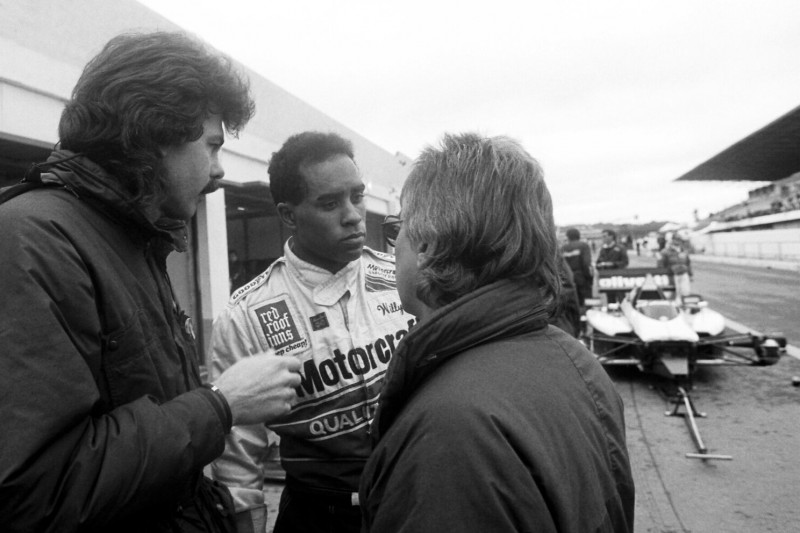 Willy Ribbs mit Gordon Murray und Herbie Blash bei Brabham