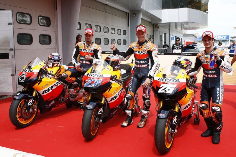 Casey Stoner, Andrea Dovizioso, Dani Pedrosa