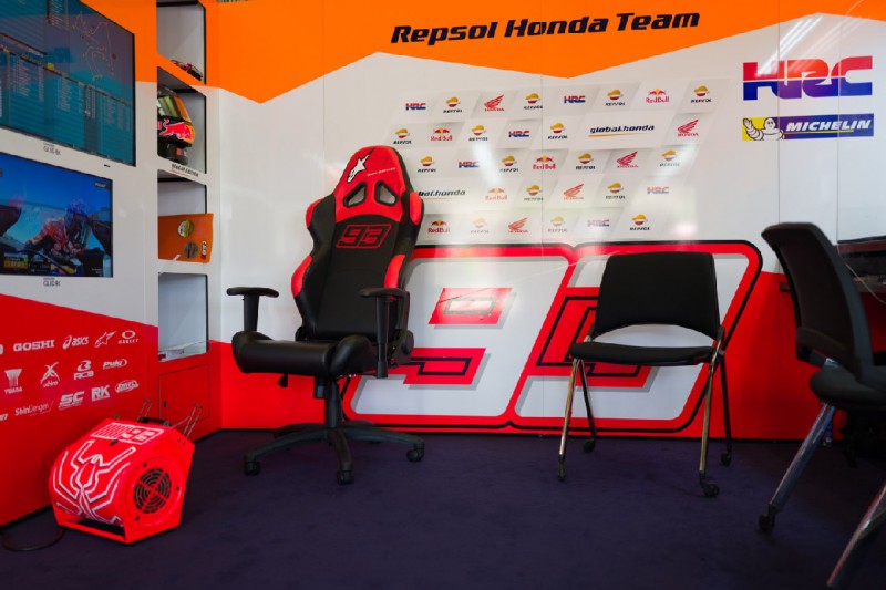 Leere Honda-Box von Marc Marquez