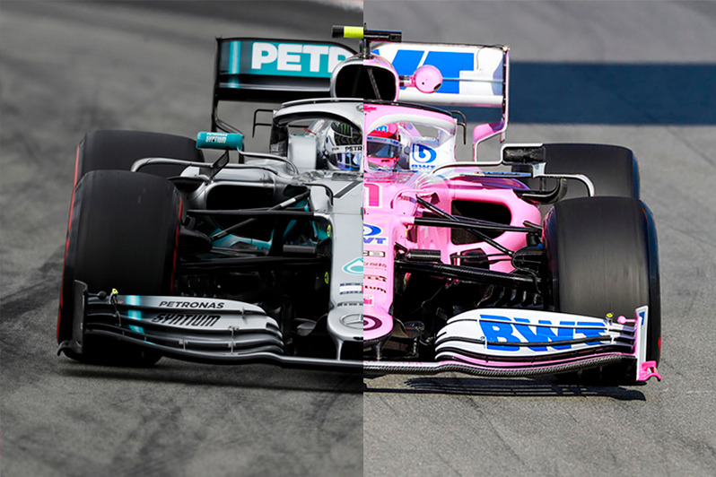 Vergleich Mercedes W10 vs. Racing Point RP20