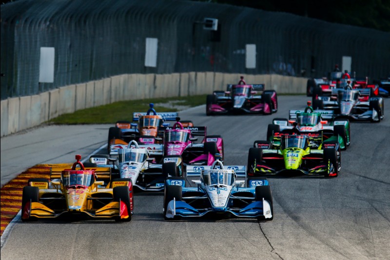 IndyCar-Action in Elkhart Lake 2020