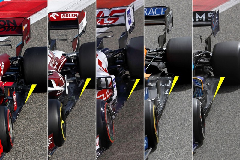 Ferrari, Alfa Romeo, Haas, McLaren, Williams, Unterboden