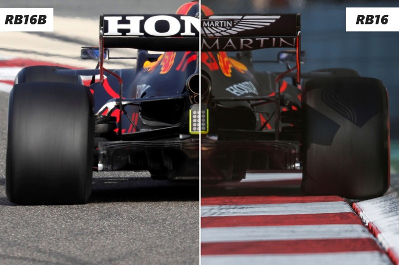 Red Bull RB16 vs. RB16B, Diffusor