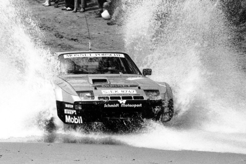 Walter Röhrl im Porsche 924 Carrera GTS Rallye bei der Metz-Rallye 1981