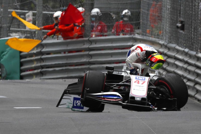 Mick Schumacher, Unfall in Monaco