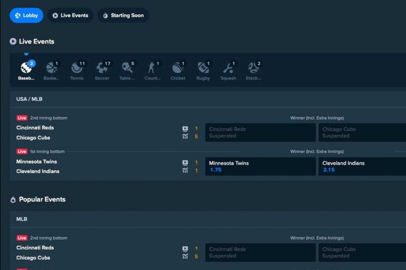 Screenshot von Stake.com