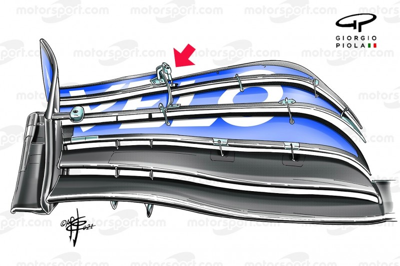 Frontflügel des McLaren-Mercedes MCL35M beim Grand Prix von Italien der Formel 1 2021 in Monza